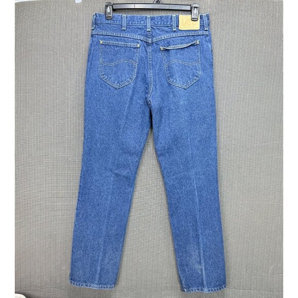 Lee Genuine Jeans Mens Size 36X32 Blue Denim Straight-Leg Classic Fit - Picture 1 of 9